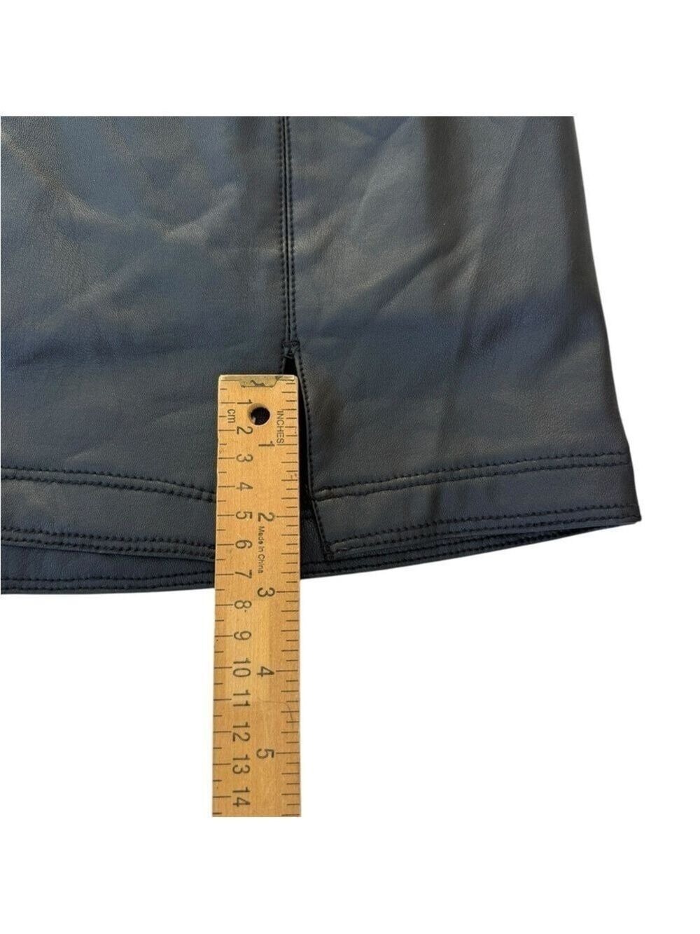 Z16 ReWash Faux Leather Lined Mini Skirt SzSm Like New - Picture 8 of 11